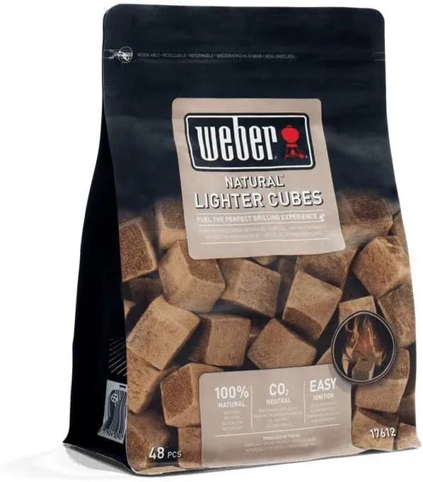 Weber Pastillas de Encendido (48 Unidades), inodoras y sin Humo, para encender carbón y briquetas, Llama Const (vista 4)