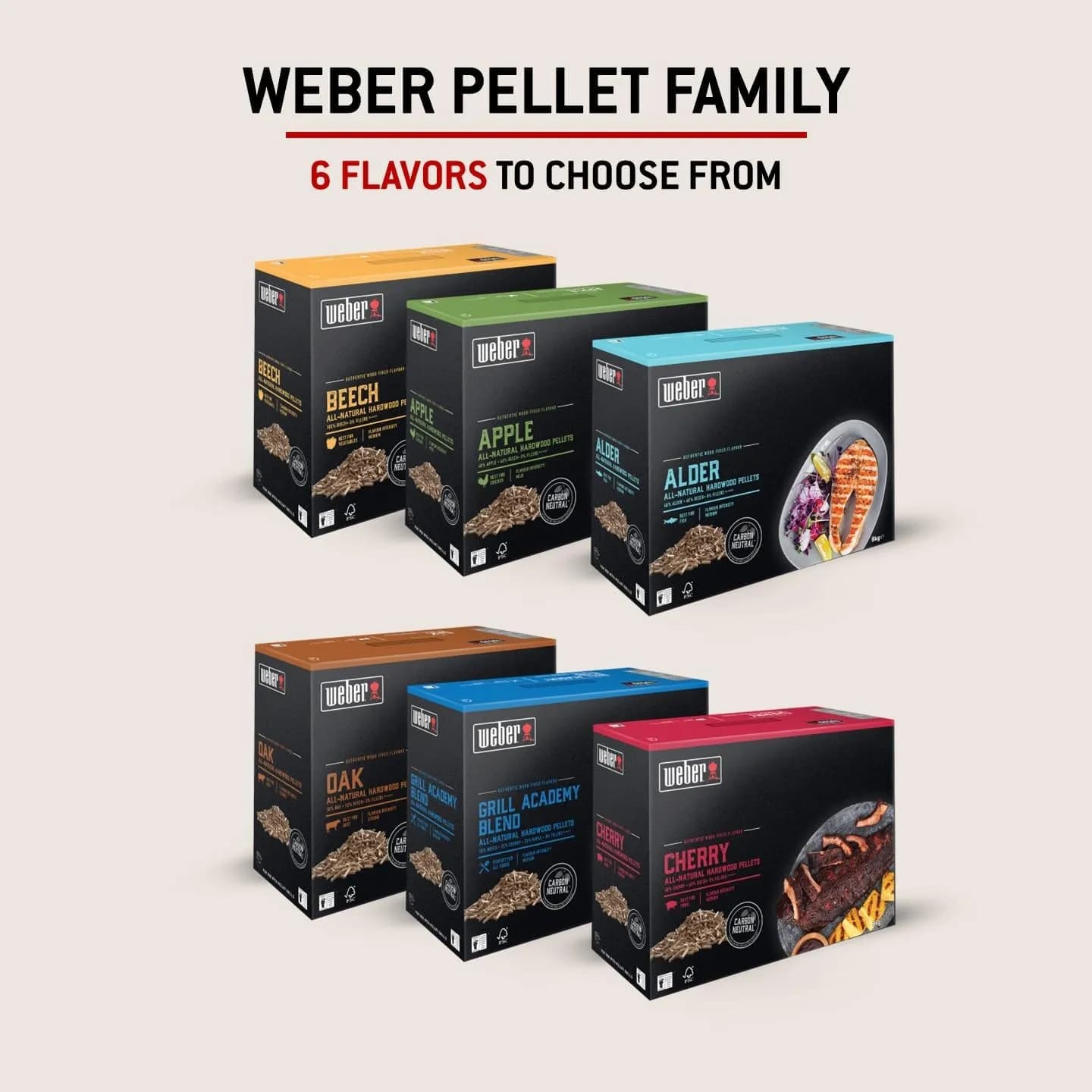 Weber Pellets de Madera - Madera de Aliso (8kg), ahumar Pescado, Madera 100% Natural, Producto de la UE, certi (vista 4)