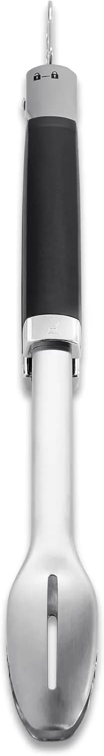 Pinza Weber Precision de 46 cm en acero inoxidable con mango angulado antideslizante (vista 1)