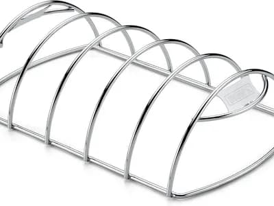 Soporte para costillas Weber 6605 en acero inoxidable antiadherente para 5 costillares (vista 1)