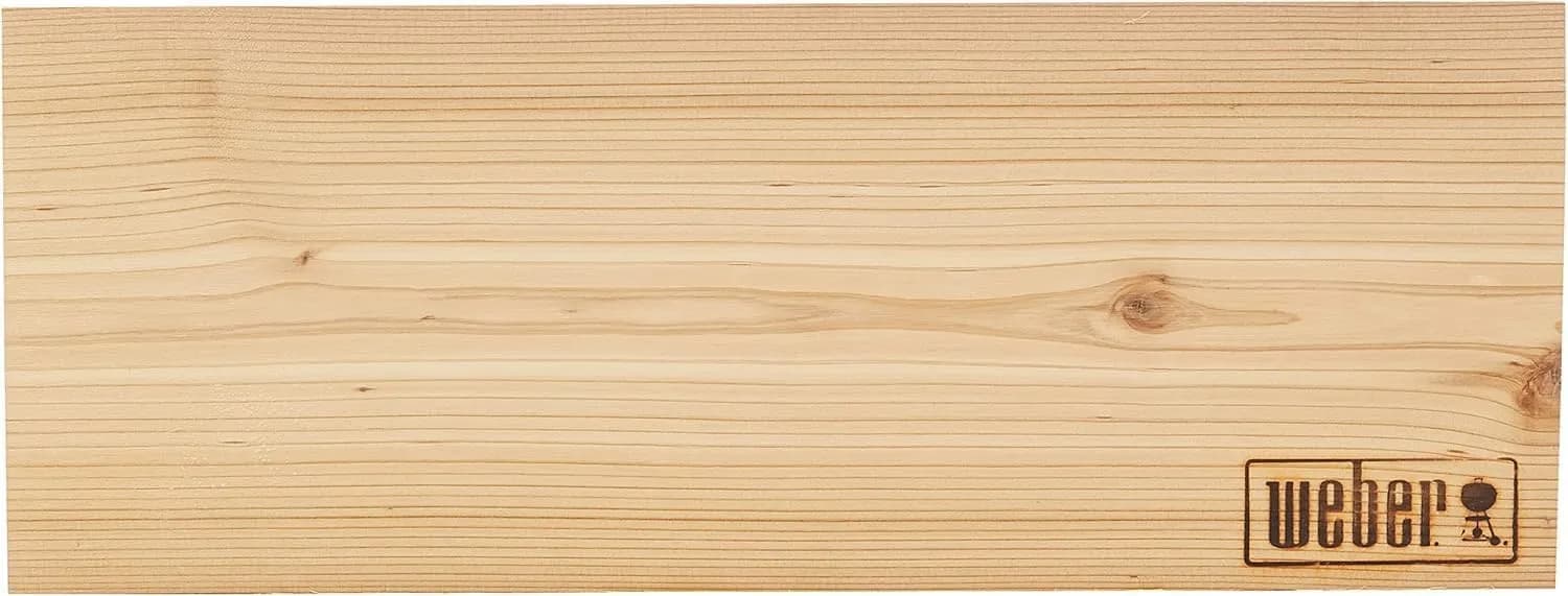 Weber Tablas de Cedro Rojo del Pacífico para ahumar, Grandes (40 x 15cm), Paquete de 2, Aroma Dulce y Suave, I (vista 2)