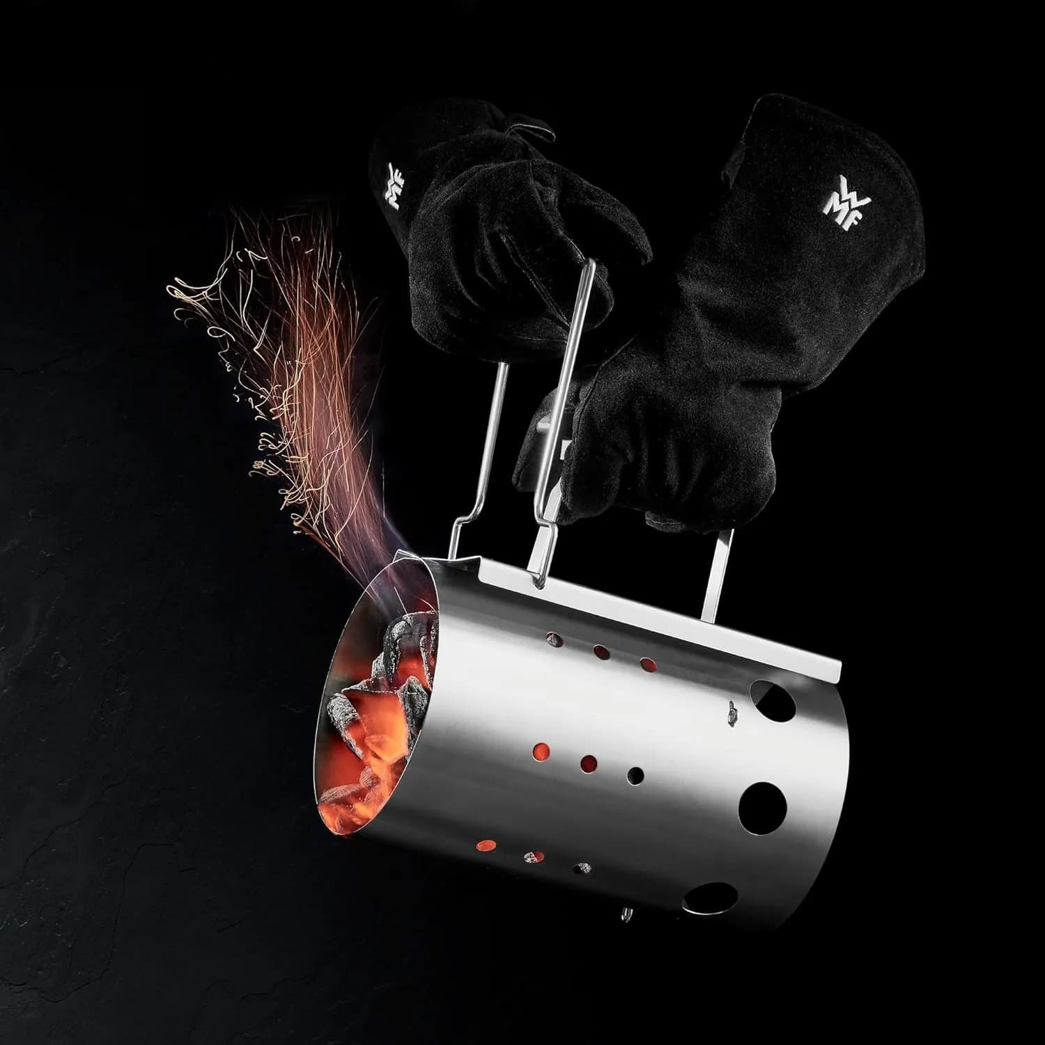 WMF BBQ Guantes de Cuero Resistentes al Calor 40 cm (Par)