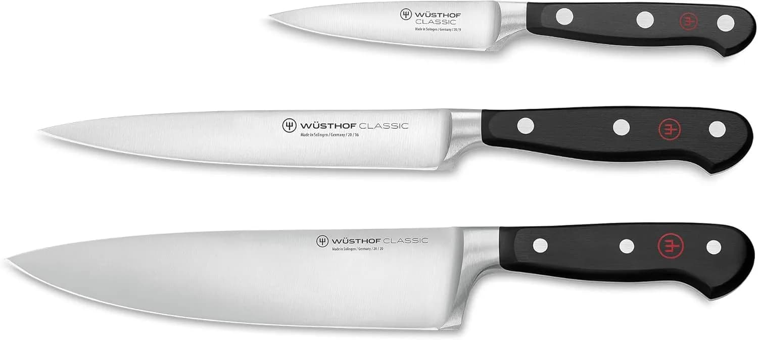 Wüsthof Classic set 3 cuchillos (cocinero + jamonero + pelar)