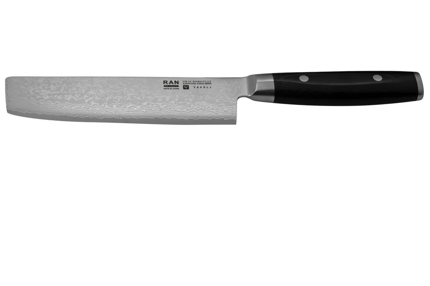 Yaxell Ran – Nakiri japonés de 17 cm en Damasco VG-10 de 69 capas
