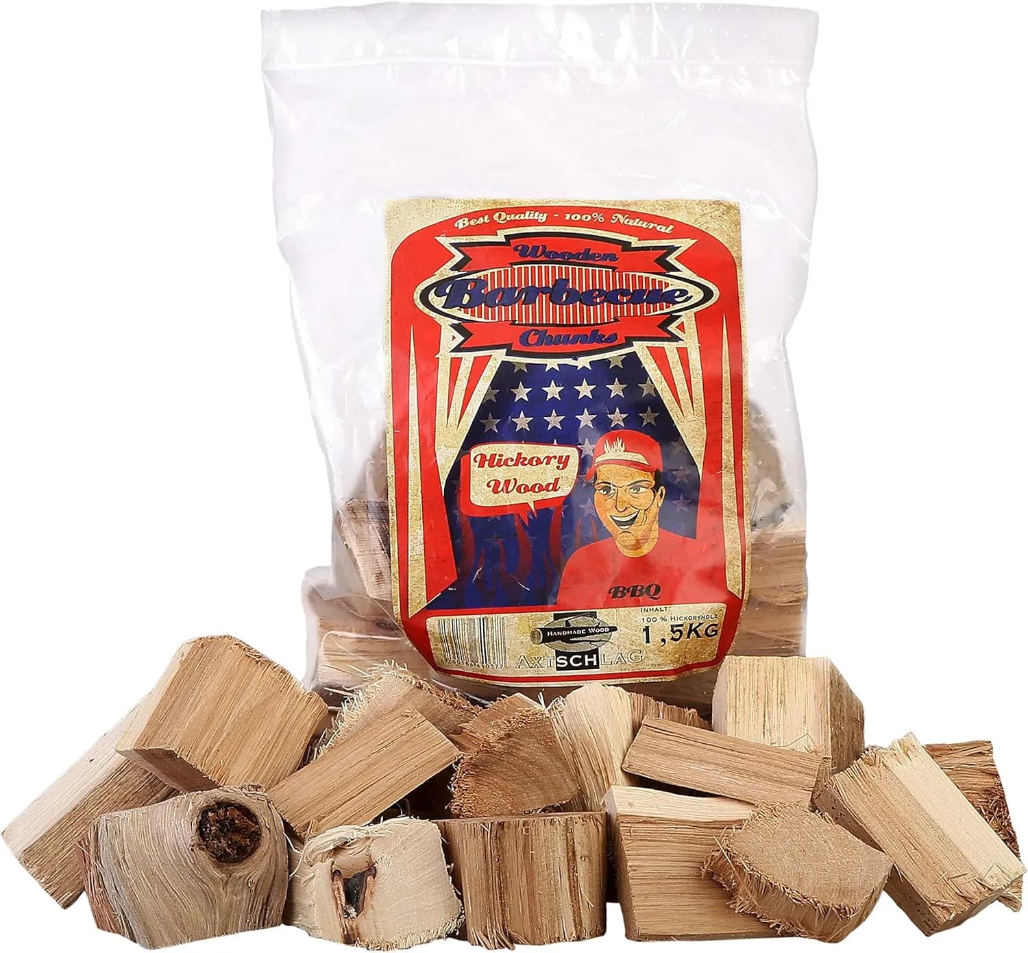Axtschlag chunks de pacana (hickory) 1,5 kg