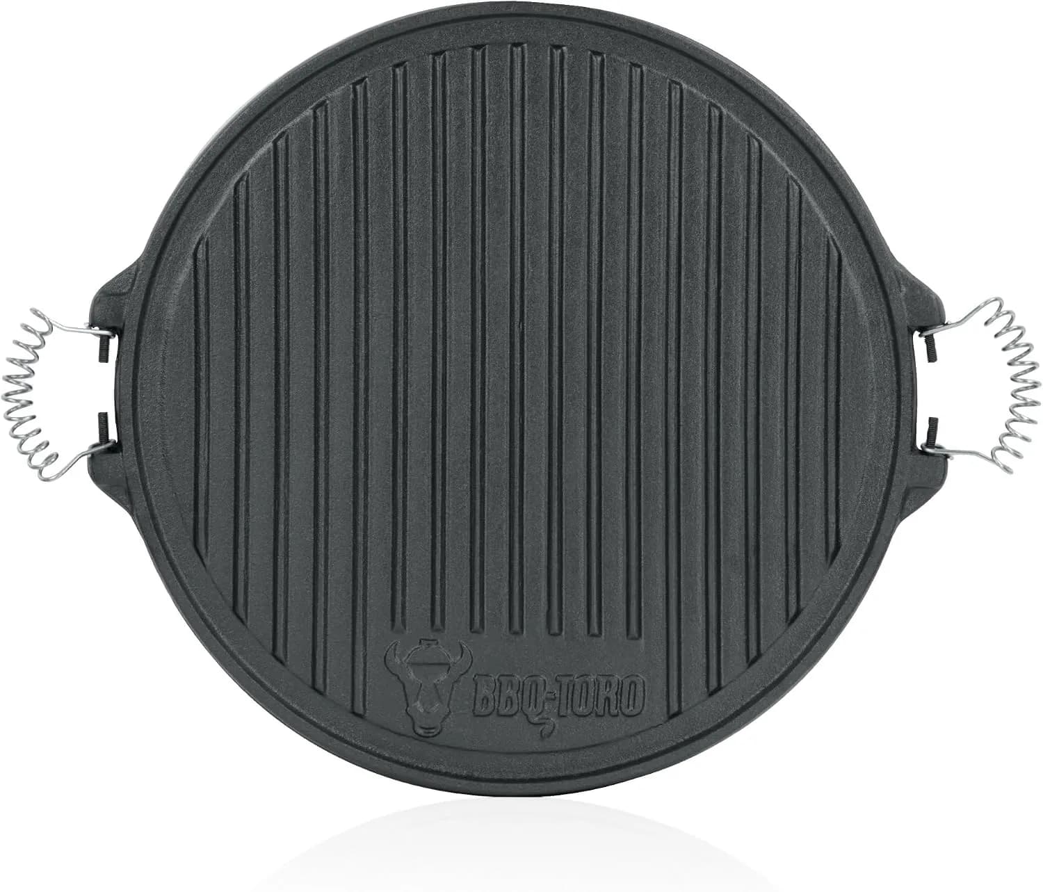 BBQ-Toro Plancha de Hierro Fundido con Asas | Ø 43 cm | Plancha Reversible Esmaltada | Accesorios para Barbacoa de Gas (vista 1)