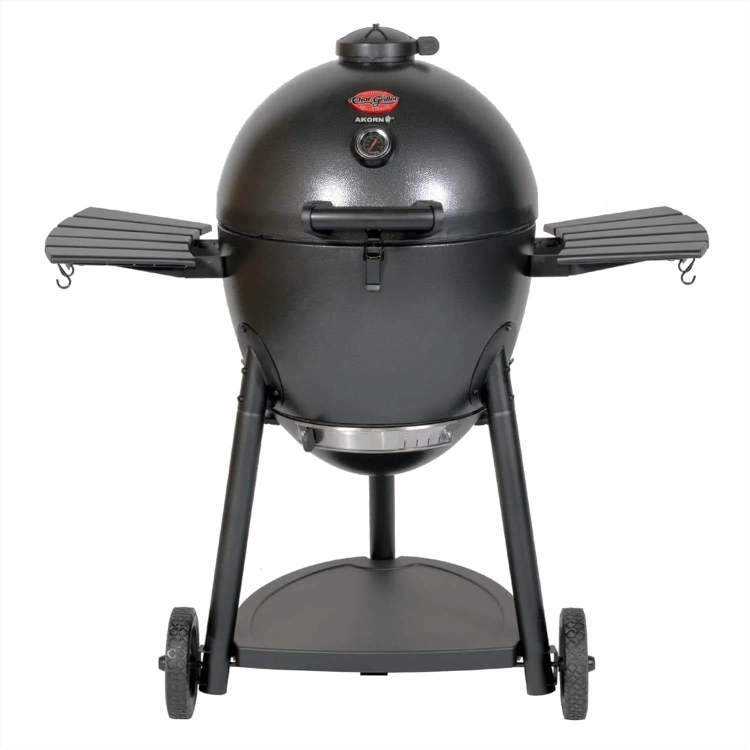 Char-Griller Akorn E16620, kamado de acero de triple pared color grafito con carro (vista 1)