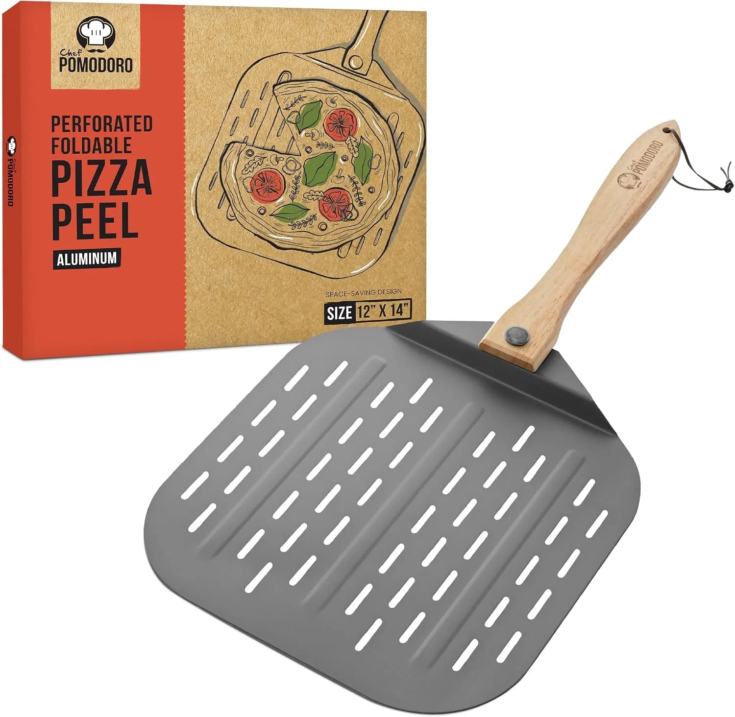 Chef Pomodoro Pala para Pizza Perforada, 30,5x35,6 cm (vista 1)