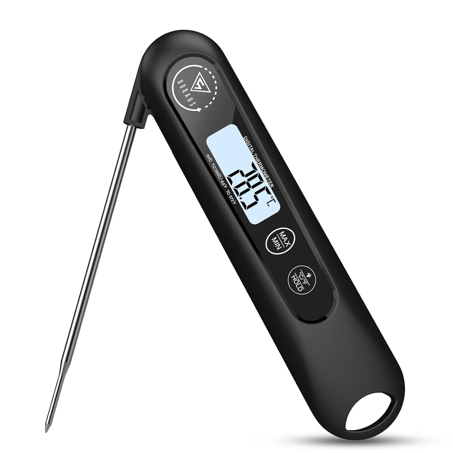 DOQAUS Termometro Cocina Sonda Plegable, Lectura Instantánea 3s (Negro) (vista 1)
