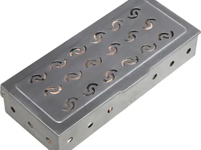 La Cuisine - Caja ahumadora para parrilla de carbón y gas de acero inoxidable, caja de ahumador de virutas de (vista 1)