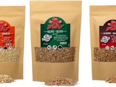 BWAY Madera para Ahumador de Alimentos Profesional - Olivo, Naranjo, Almendro (3x400 ml) - Ebook de Regalo con (vista 1)
