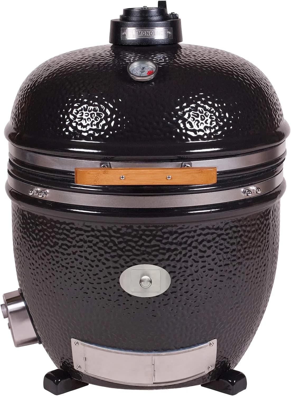 Monolith Classic Pro Series 1.0 BBQ Guru en negro, cuerpo cerámico sin estructura (vista 1)
