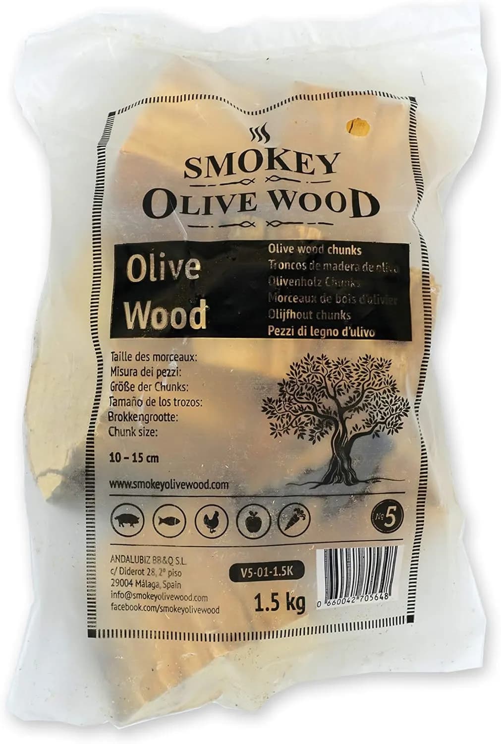 Smokey Olive Wood Tacos de Madera de Olivo 1.5 kg