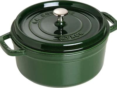 STAUB Cacerola/Cocotte de Hierro Fundido, 24 cm de Diámetro, 3,8 L, Verde Albahaca (vista 1)