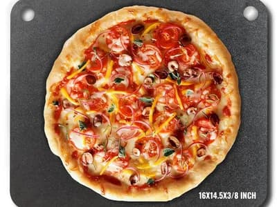 VEVOR Acero para Pizza de Acero al Carbono 40 × 37 cm (9,5 mm)