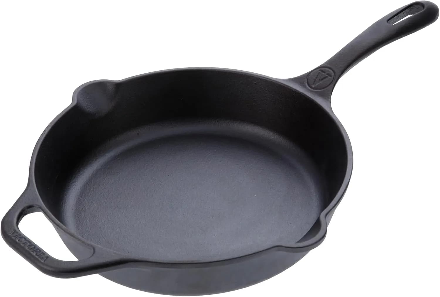 VICTORIA Sartén Hierro Fundido Curado Inducción 30cm, Apta para Fuego, Barbacoa, Horno, Vitrocerámica, Gas, Cast Iron Sk (vista 1)
