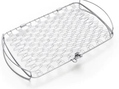 Weber Cesta para Pescado & Verduras, grande (46 x 28 cm), acero inoxidable, ideal para pescado y verduras deli (vista 1)