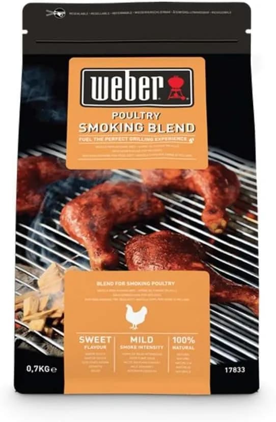 Weber Astillas para Aves (Paquete de 700g), Mezcla de Hoja caduca, nueces y árboles frutales, Producto de la UE, obtenid (vista 1)